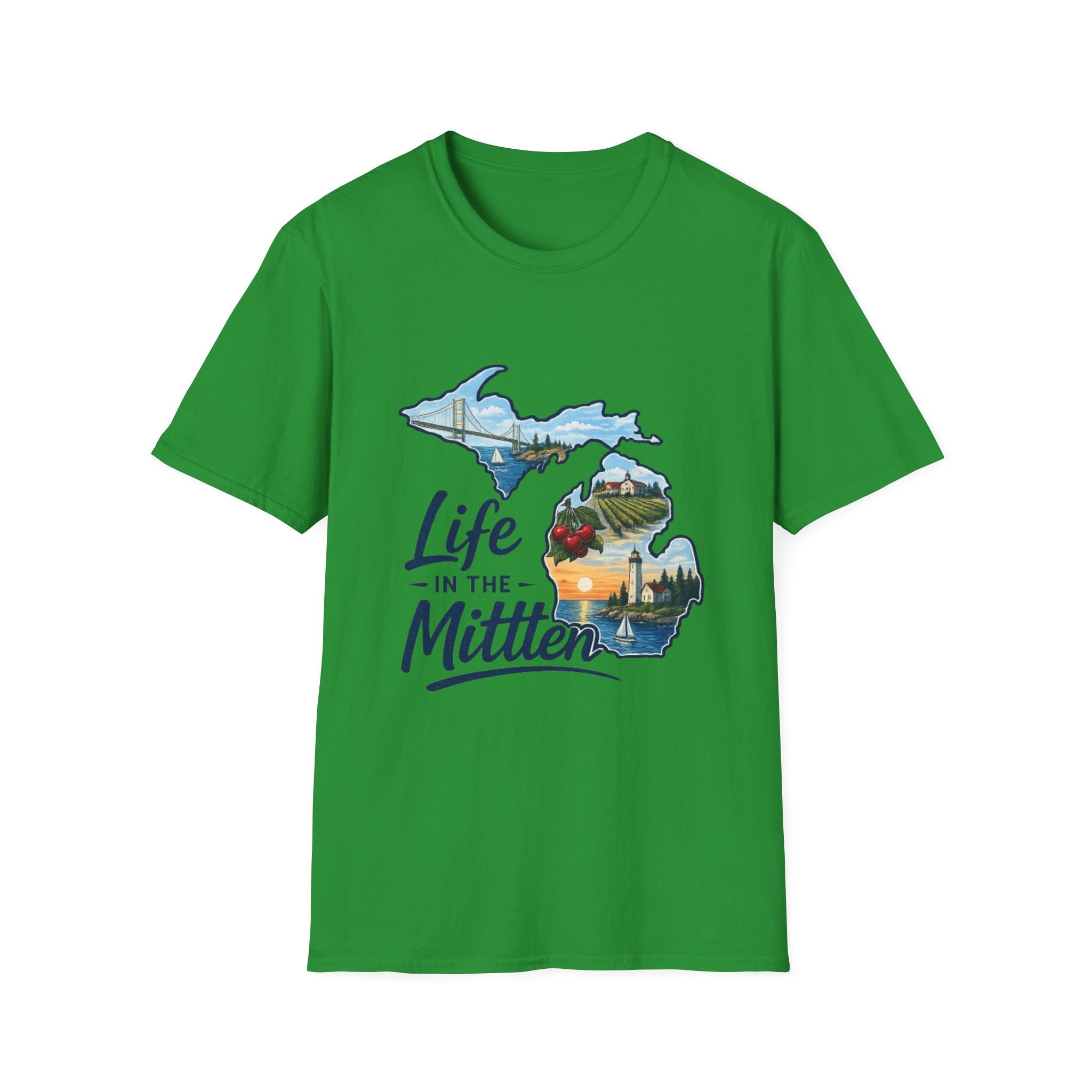 Life in the Mitten Michigan T-Shirt — Scenic State Pride Tee