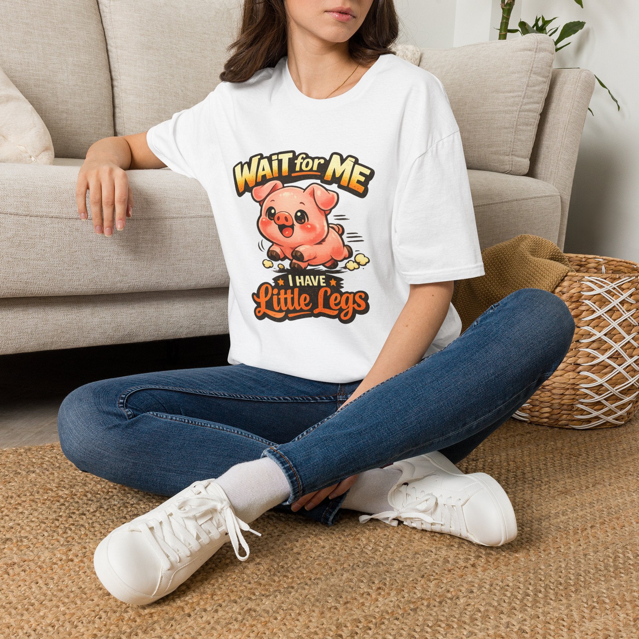Wait for Me Piglet T-Shirt — Cute "I Have Little Legs" Graphic Tee