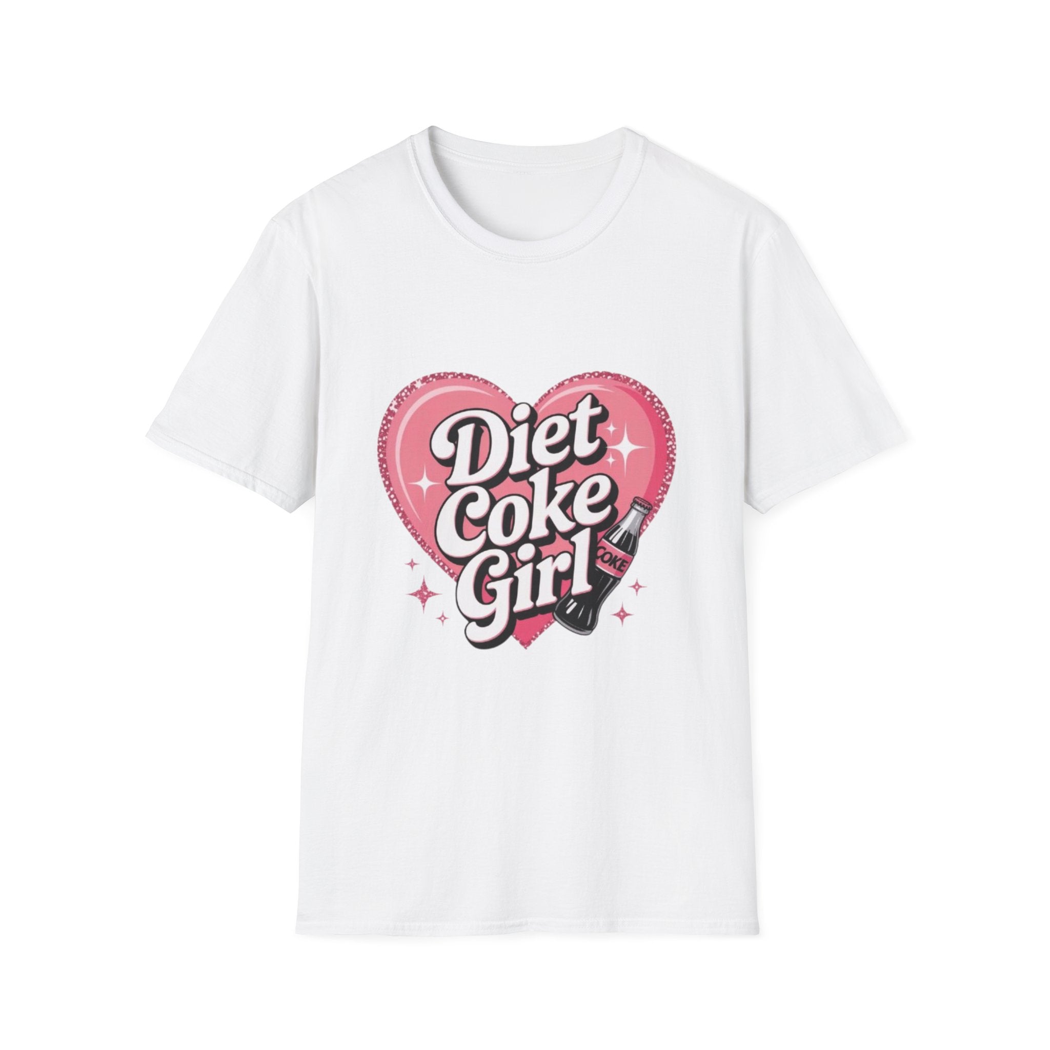 Diet Coke Girl T-Shirt — Retro Pink Heart Logo Tee for Soda Lovers