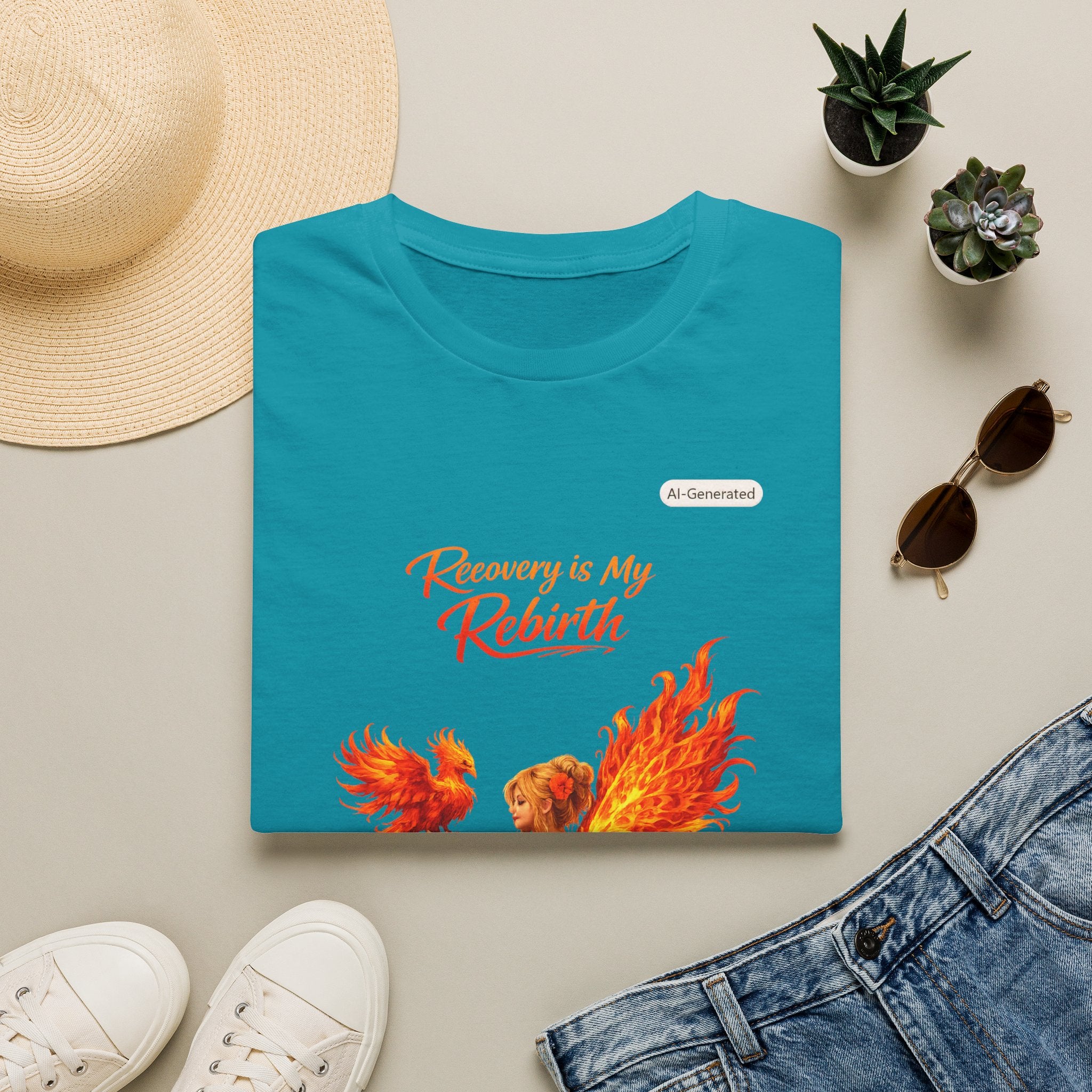 Recovery Is My Rebirth Phoenix T-Shirt — Inspirational Addiction Recovery Tee