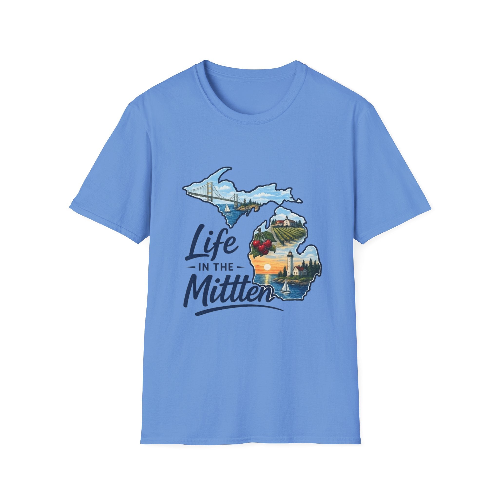 Life in the Mitten Michigan T-Shirt — Scenic State Pride Tee