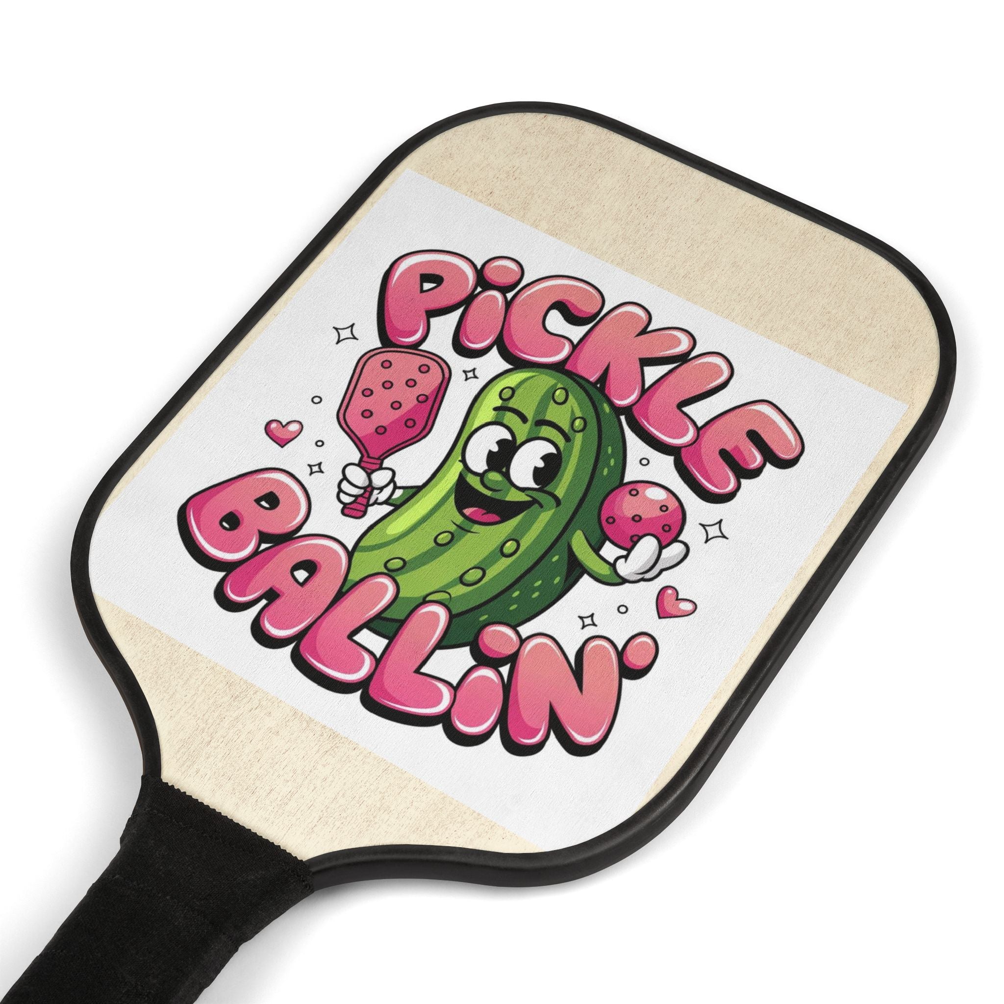 Pickle Ballin' Pickleball Paddle Set — Cute Pickle Graphic Paddle & Balls