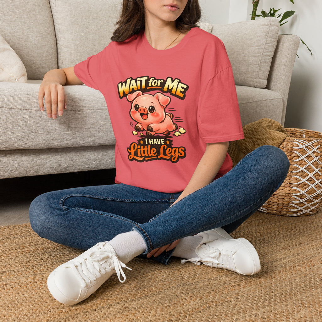 Wait for Me Piglet T-Shirt — Cute "I Have Little Legs" Graphic Tee