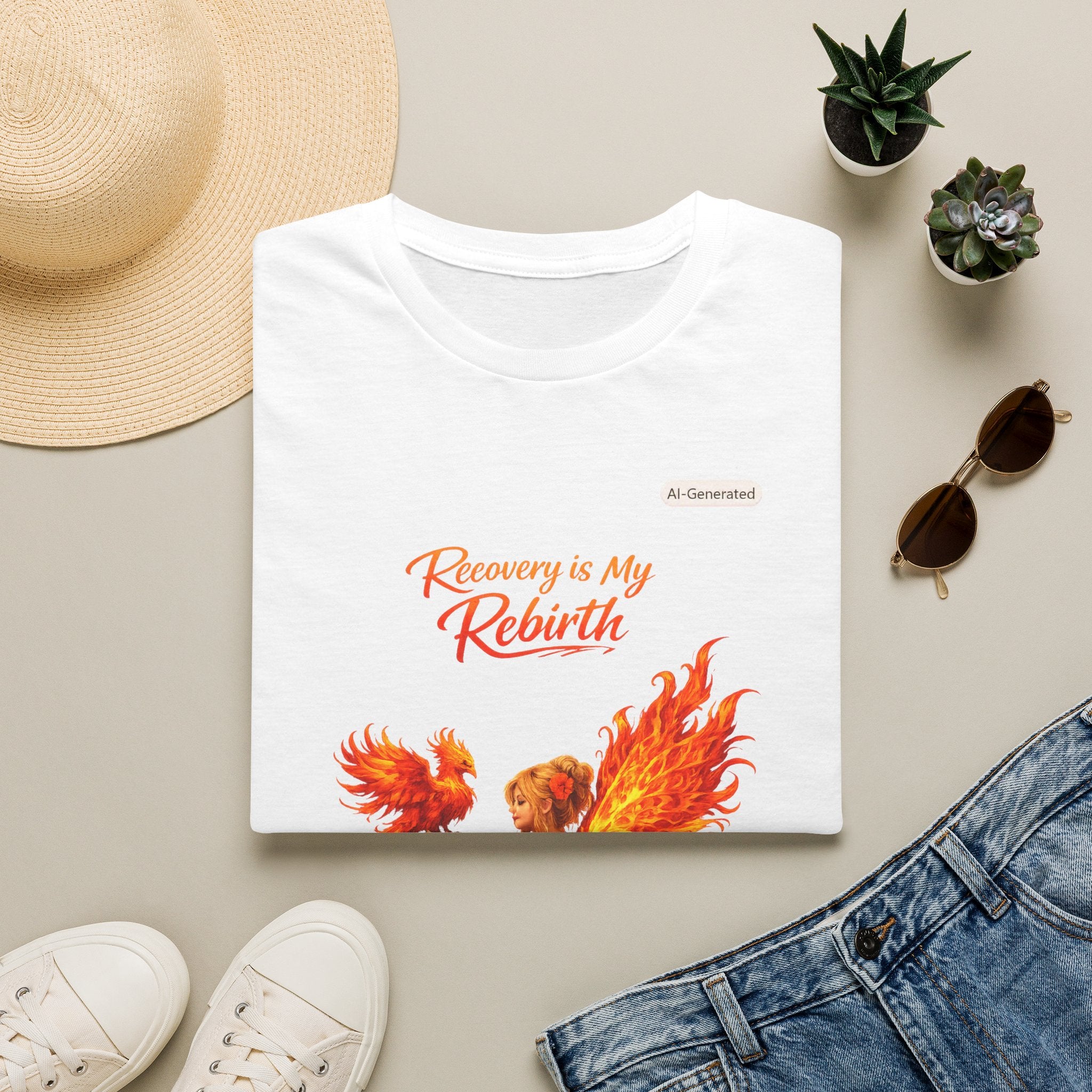 Recovery Is My Rebirth Phoenix T-Shirt — Inspirational Addiction Recovery Tee