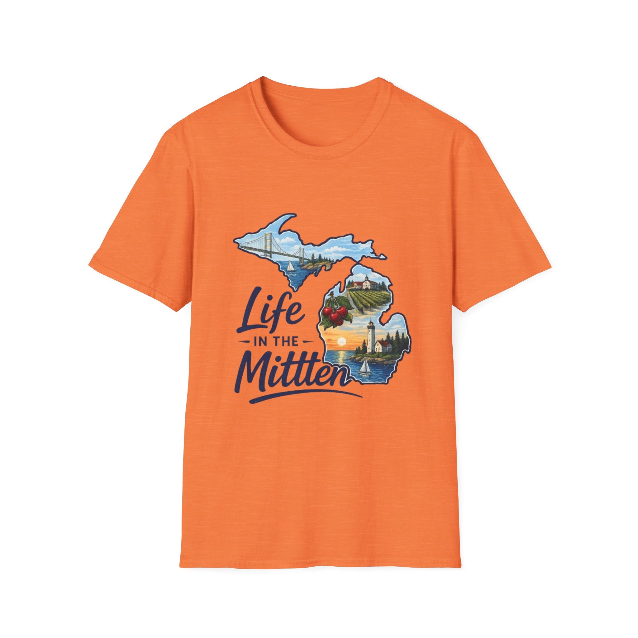 Life in the Mitten Michigan T-Shirt — Scenic State Pride Tee