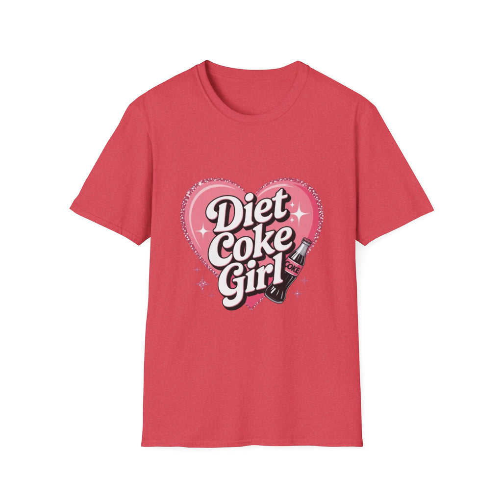 Diet Coke Girl T-Shirt — Retro Pink Heart Logo Tee for Soda Lovers