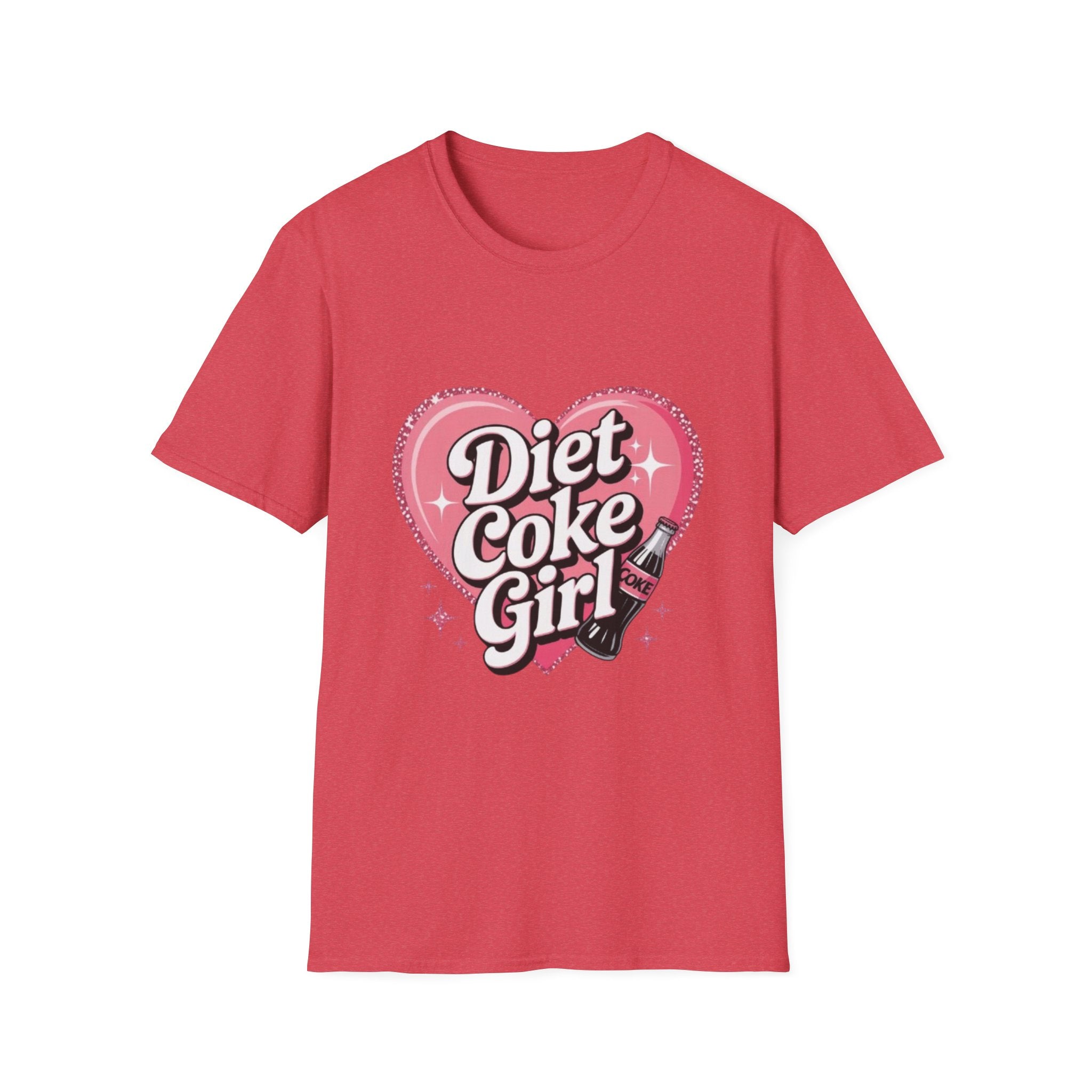 Diet Coke Girl T-Shirt — Retro Pink Heart Logo Tee for Soda Lovers
