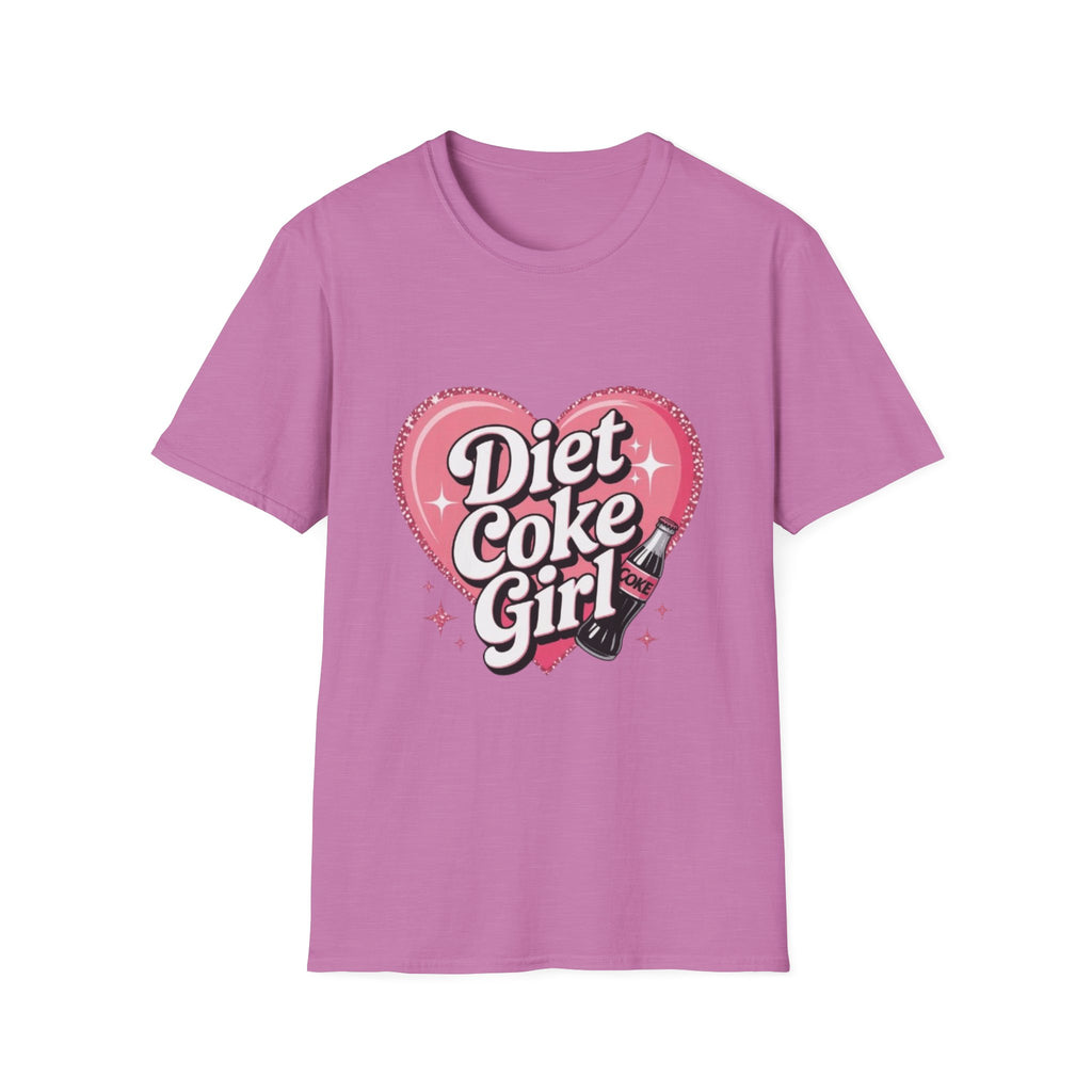 Diet Coke Girl T-Shirt — Retro Pink Heart Logo Tee for Soda Lovers
