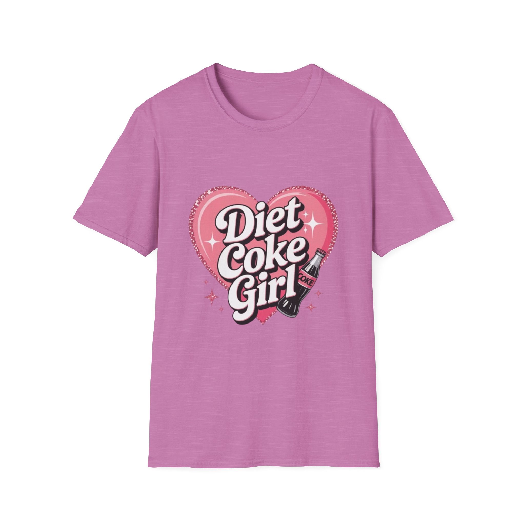 Diet Coke Girl T-Shirt — Retro Pink Heart Logo Tee for Soda Lovers