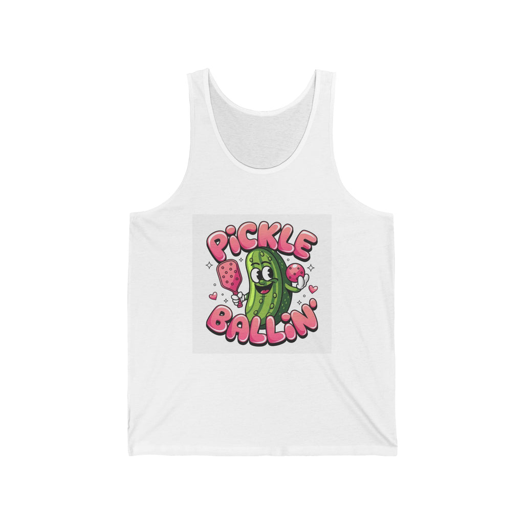 Pickle Ballin' Tank Top — Funny Pickle Graphic Summer Tank