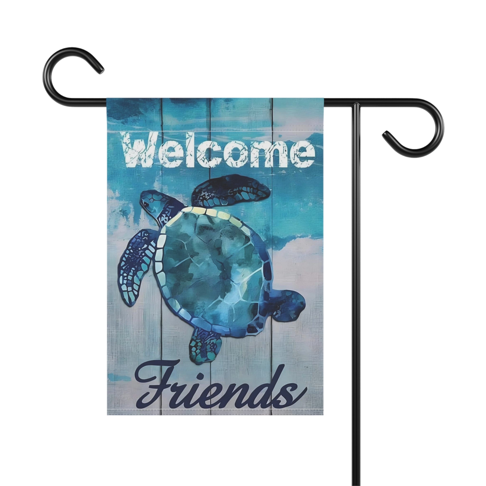 Welcome Friends Sea Turtle Garden Flag