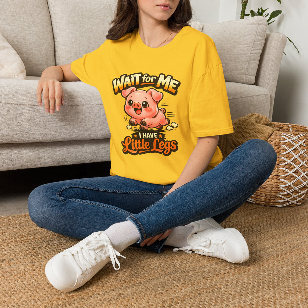 Wait for Me Piglet T-Shirt — Cute "I Have Little Legs" Graphic Tee