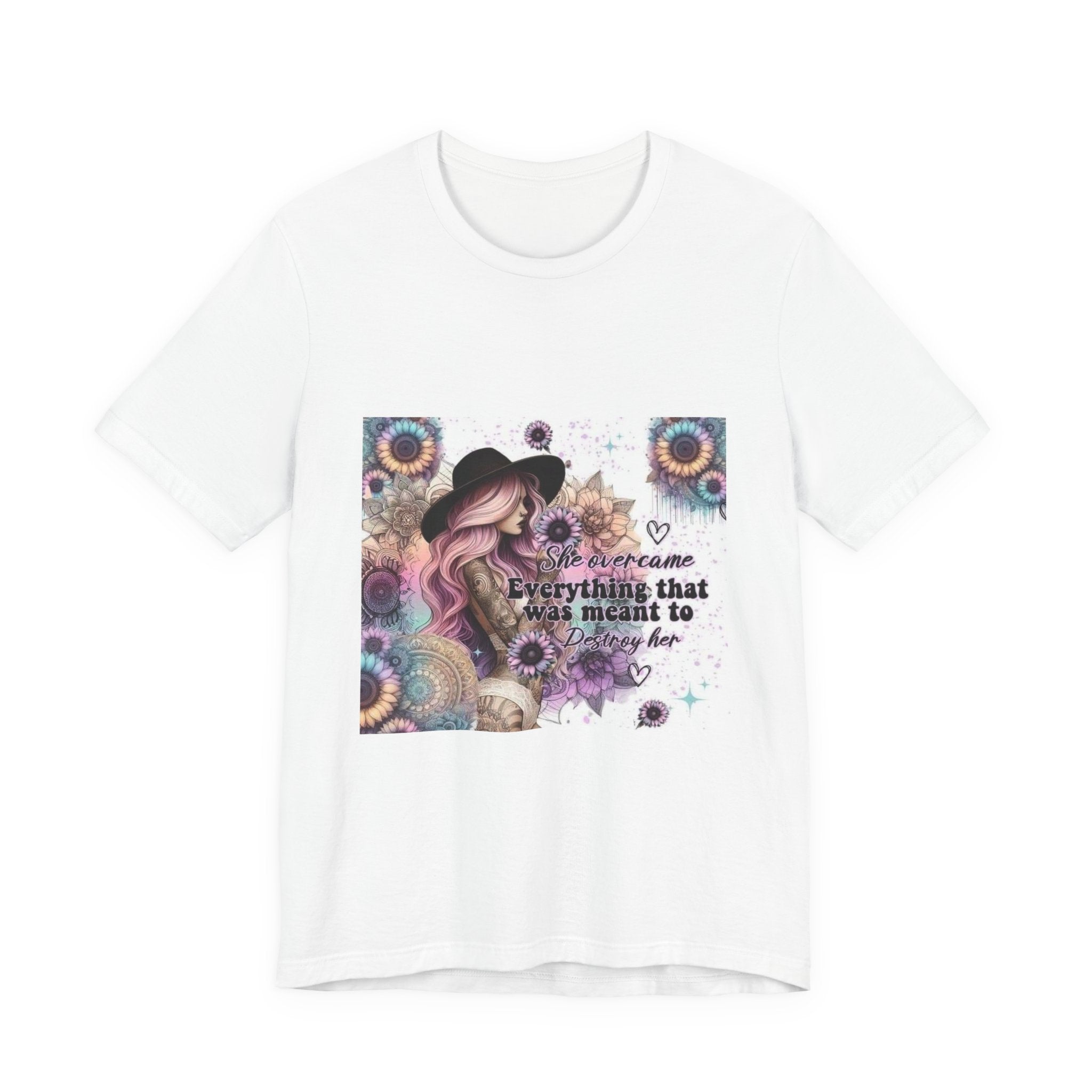 Inspirational Boho Tee — "She Became Everything That Was Meant to Be" Graphic Shirt