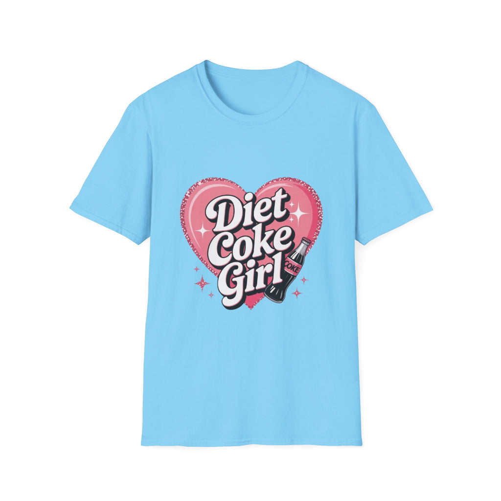 Diet Coke Girl T-Shirt — Retro Pink Heart Logo Tee for Soda Lovers