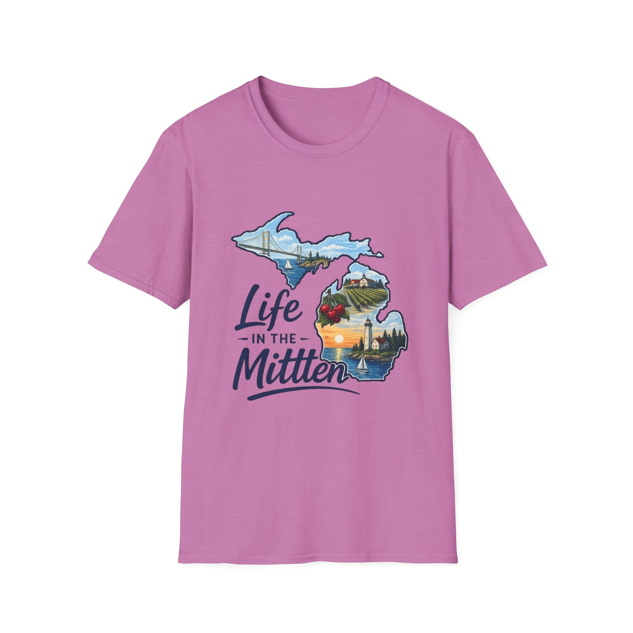 Life in the Mitten Michigan T-Shirt — Scenic State Pride Tee