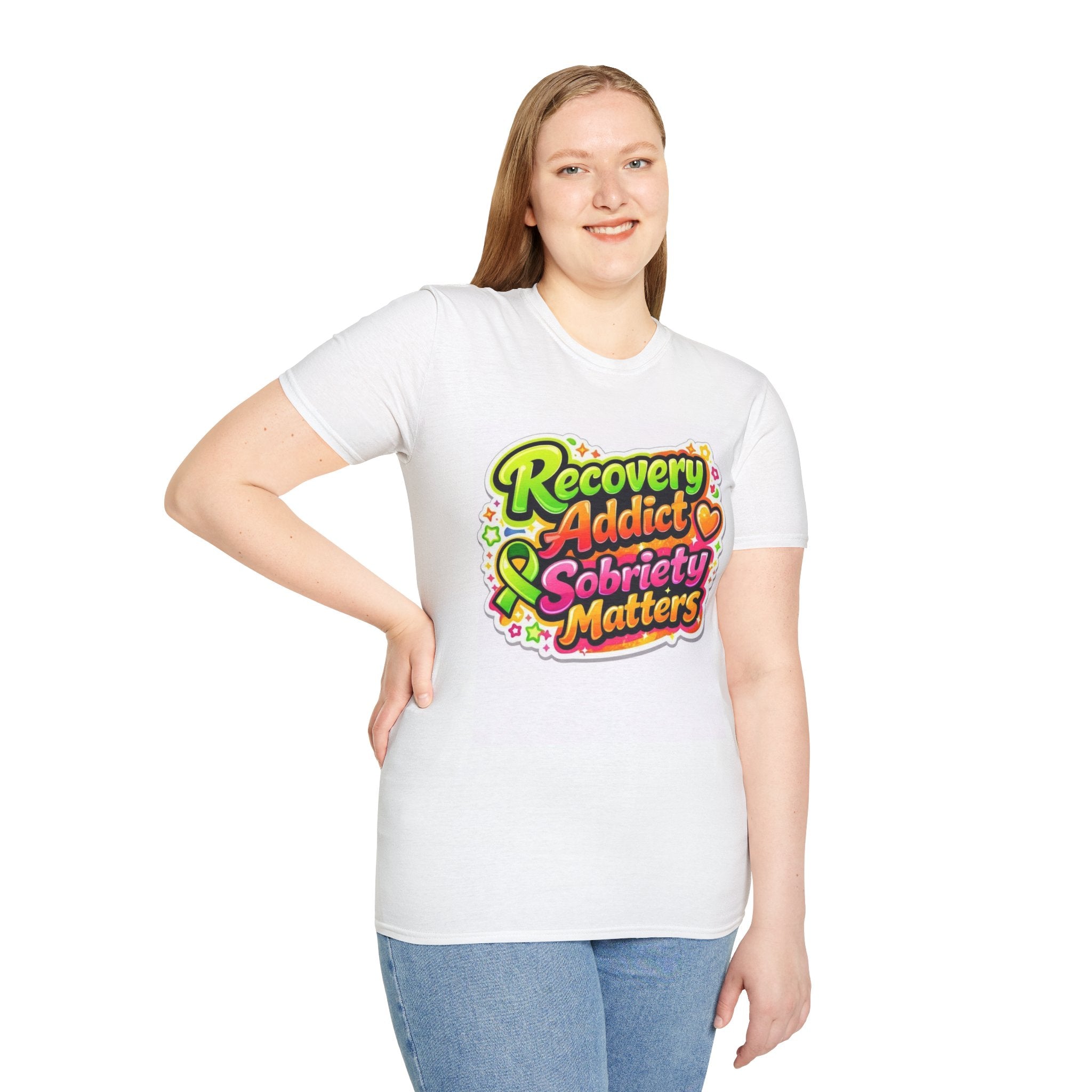 Recovery Addict Sobriety Matters T-Shirt — Bright Recovery Awareness Tee