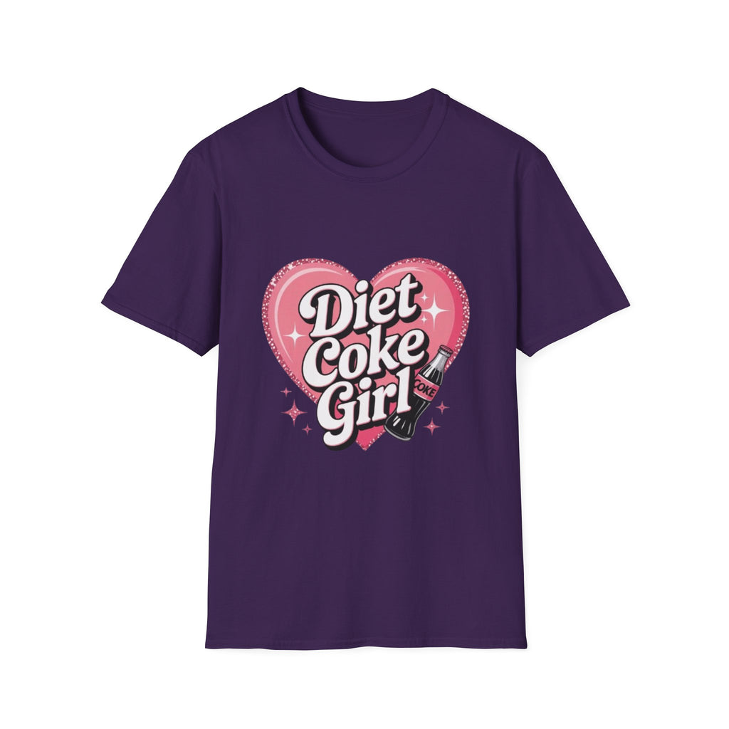 Diet Coke Girl T-Shirt — Retro Pink Heart Logo Tee for Soda Lovers