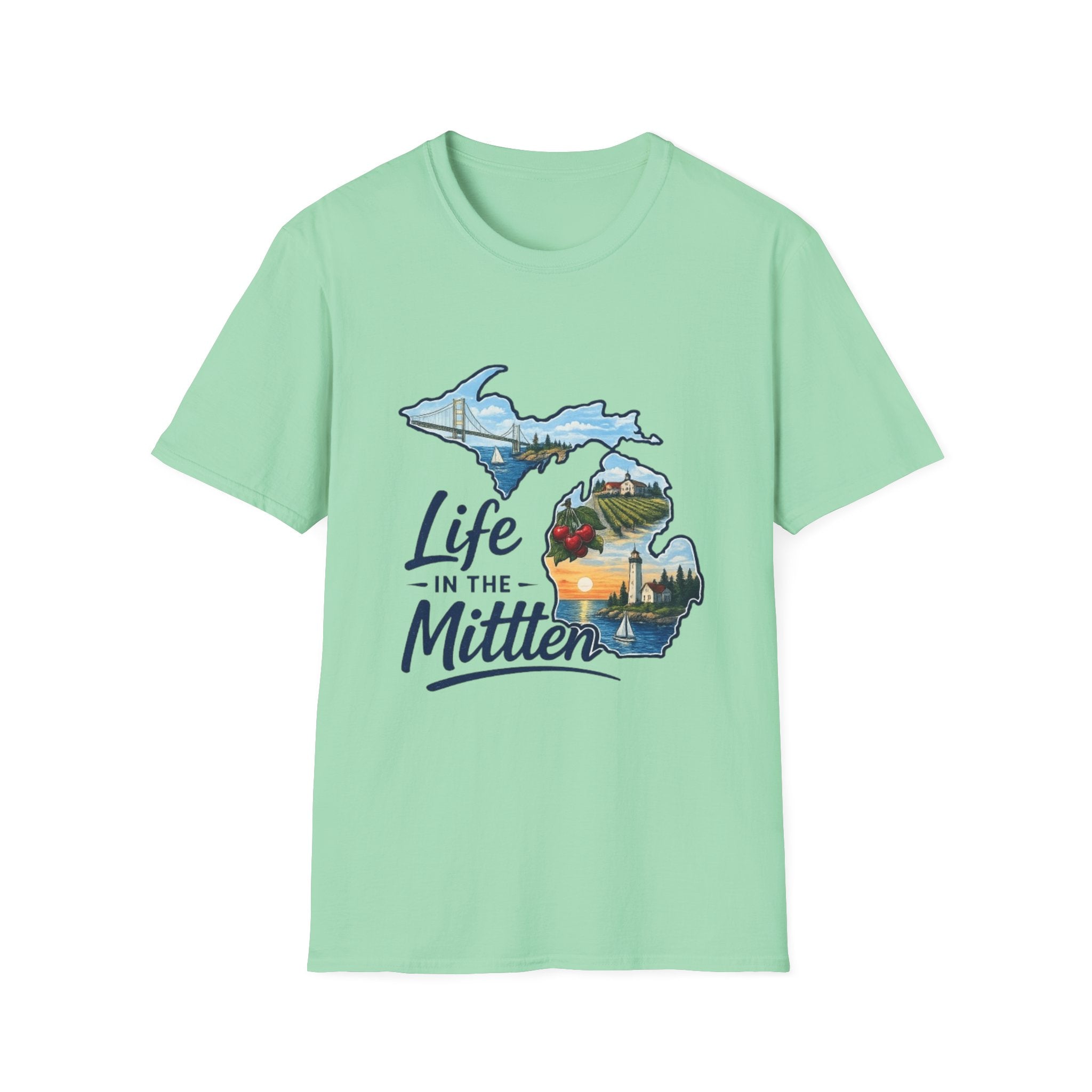 Life in the Mitten Michigan T-Shirt — Scenic State Pride Tee