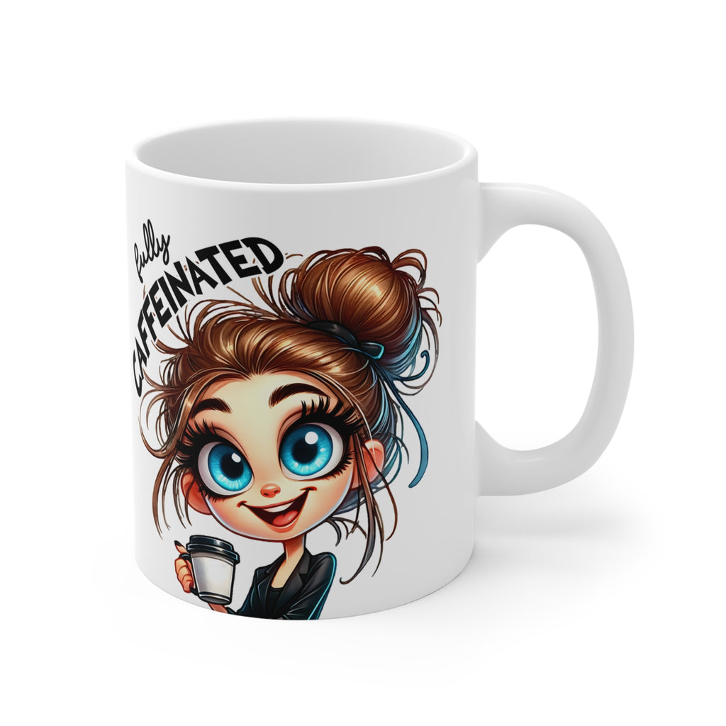 Coffee Mug – 'Before Coffee' Grumpy Cute Girl Ceramic 11oz