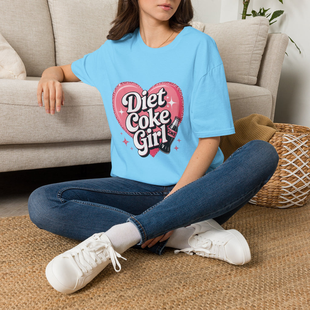 Diet Coke Girl T-Shirt — Retro Pink Heart Logo Tee for Soda Lovers