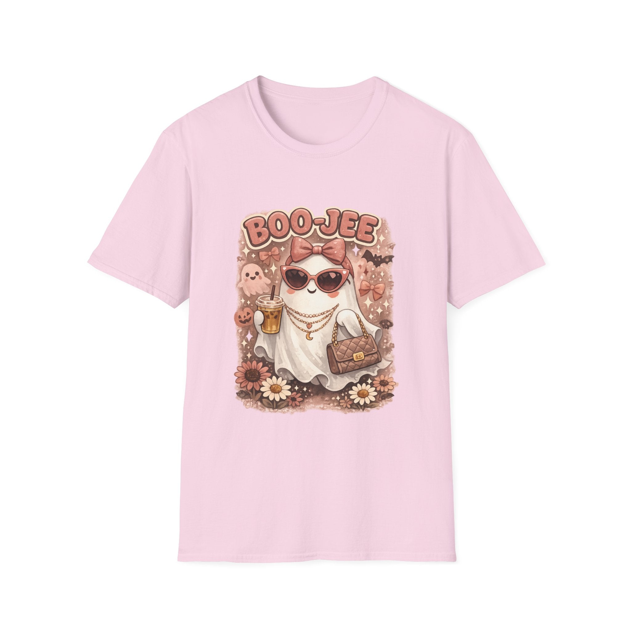 Boo-Jee Cute Ghost Graphic T-Shirt — Retro Halloween Kawaii Tee