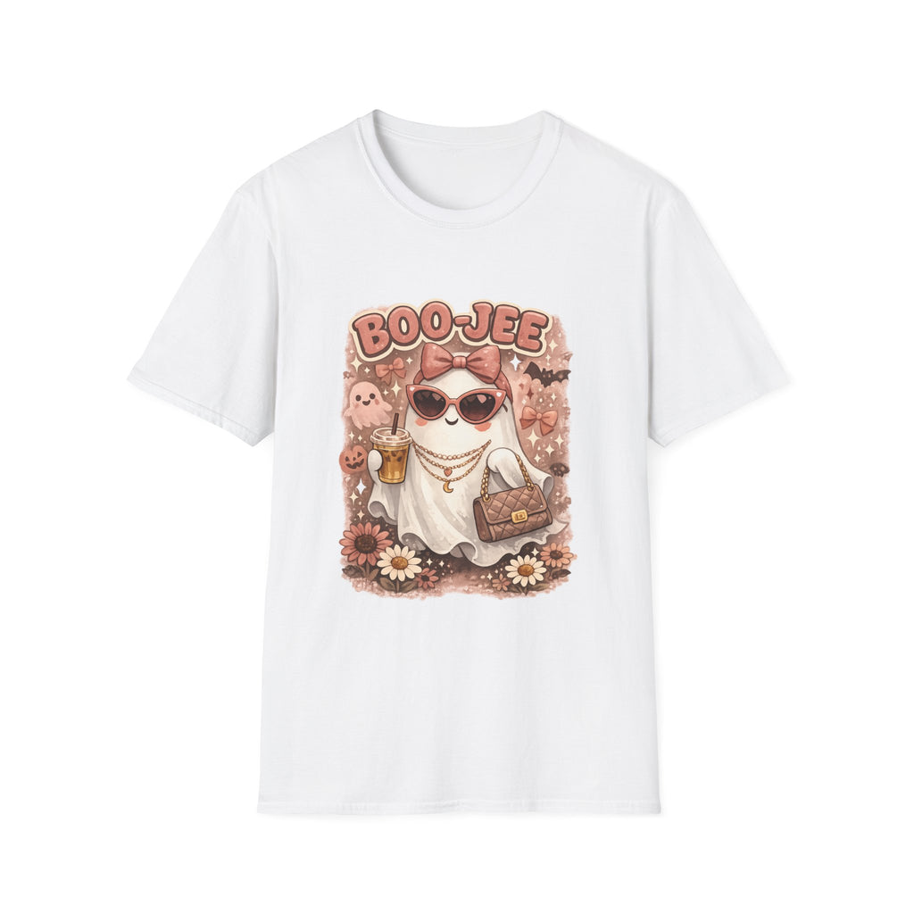 Boo-Jee Cute Ghost Graphic T-Shirt — Retro Halloween Kawaii Tee
