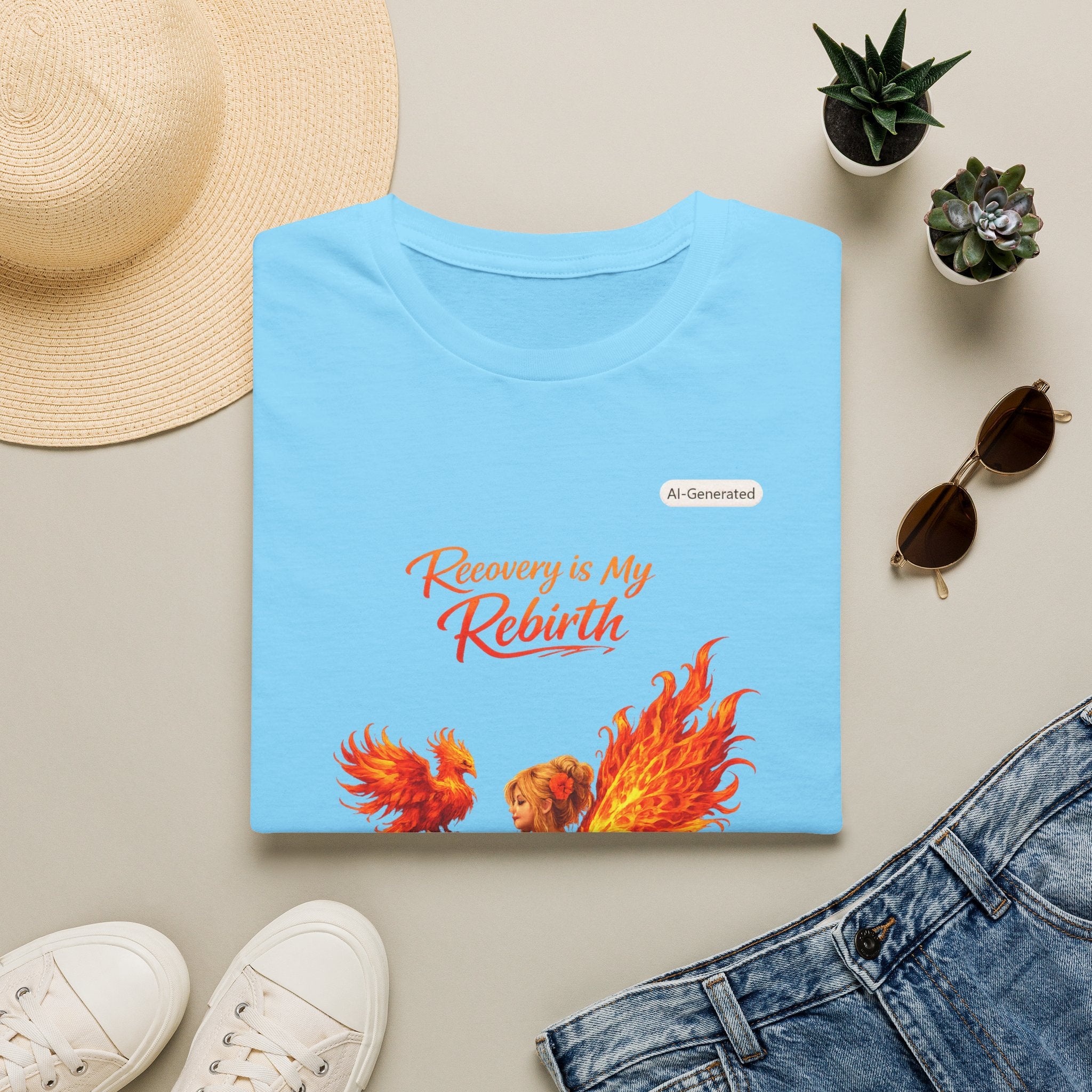 Recovery Is My Rebirth Phoenix T-Shirt — Inspirational Addiction Recovery Tee