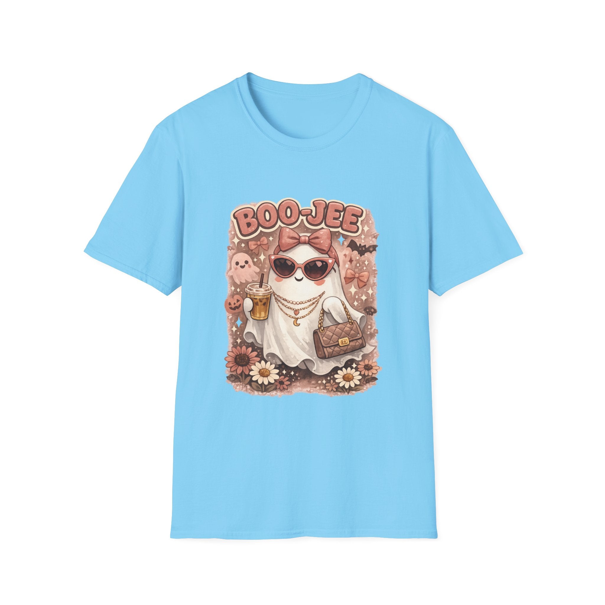 Boo-Jee Cute Ghost Graphic T-Shirt — Retro Halloween Kawaii Tee