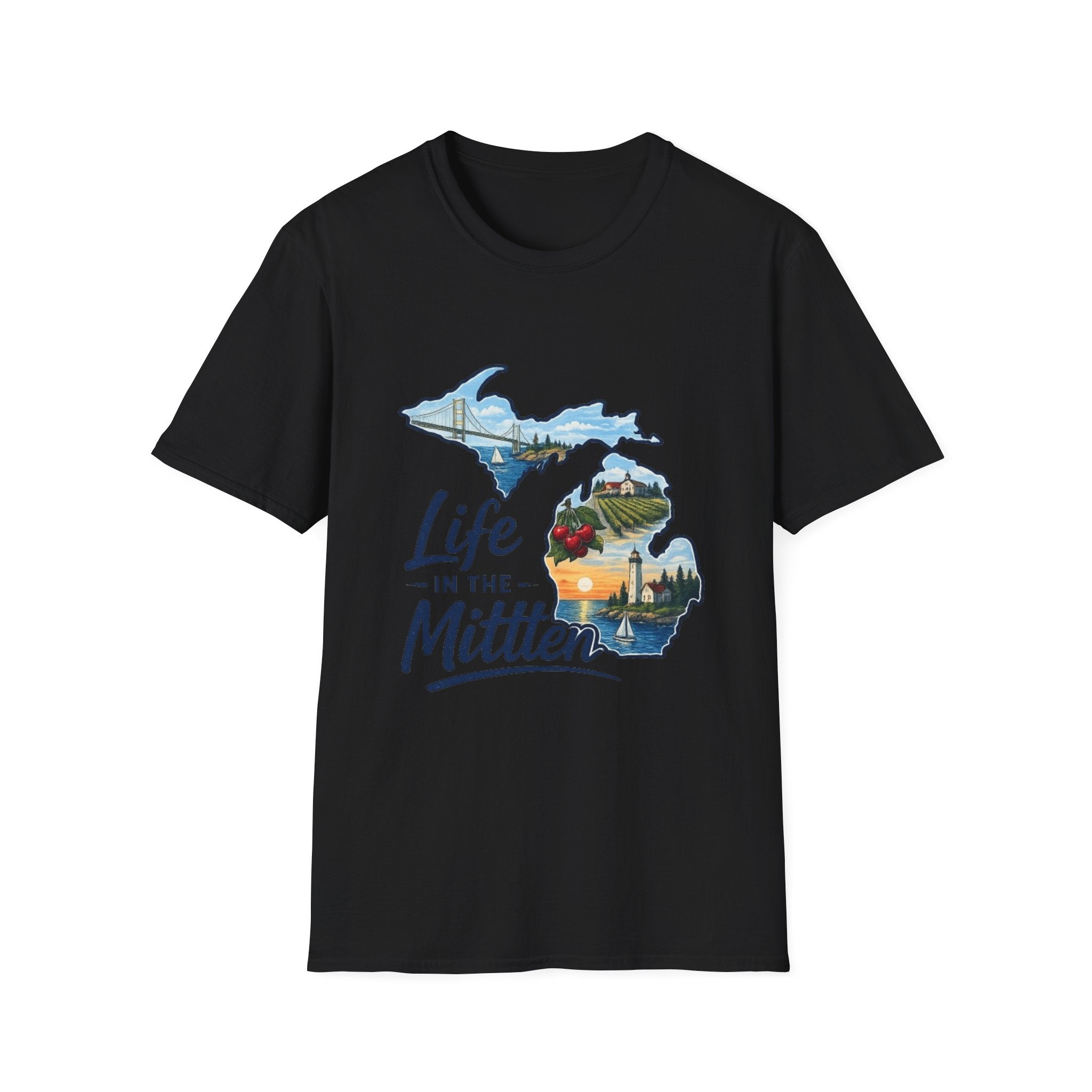Life in the Mitten Michigan T-Shirt — Scenic State Pride Tee