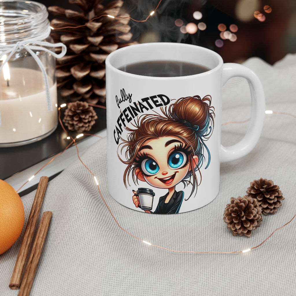 Coffee Mug – 'Before Coffee' Grumpy Cute Girl Ceramic 11oz