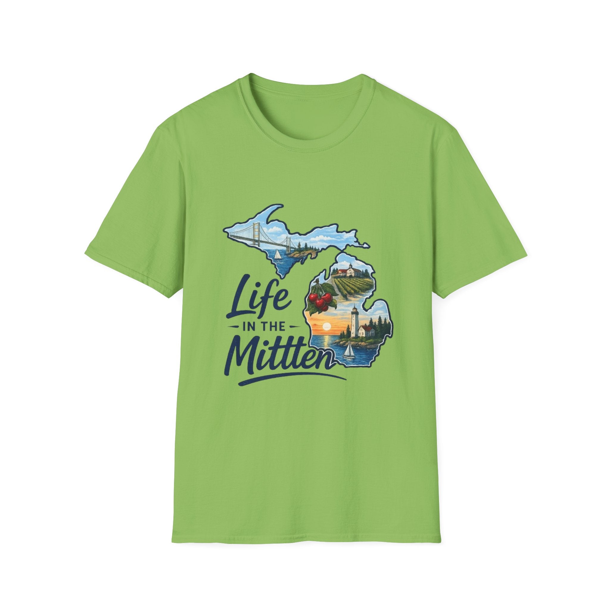 Life in the Mitten Michigan T-Shirt — Scenic State Pride Tee