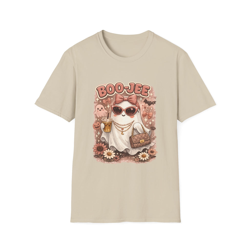 Boo-Jee Cute Ghost Graphic T-Shirt — Retro Halloween Kawaii Tee