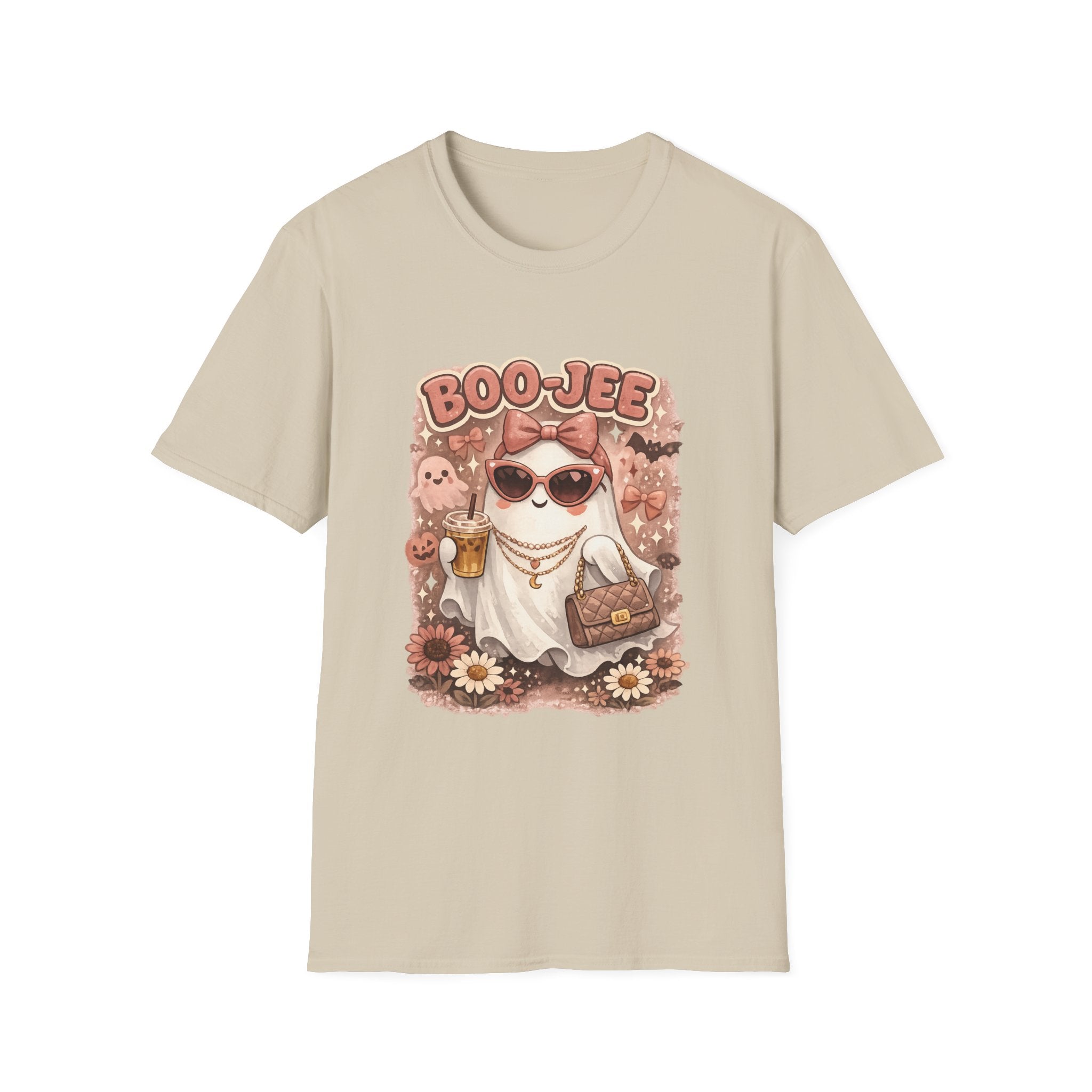 Boo-Jee Cute Ghost Graphic T-Shirt — Retro Halloween Kawaii Tee