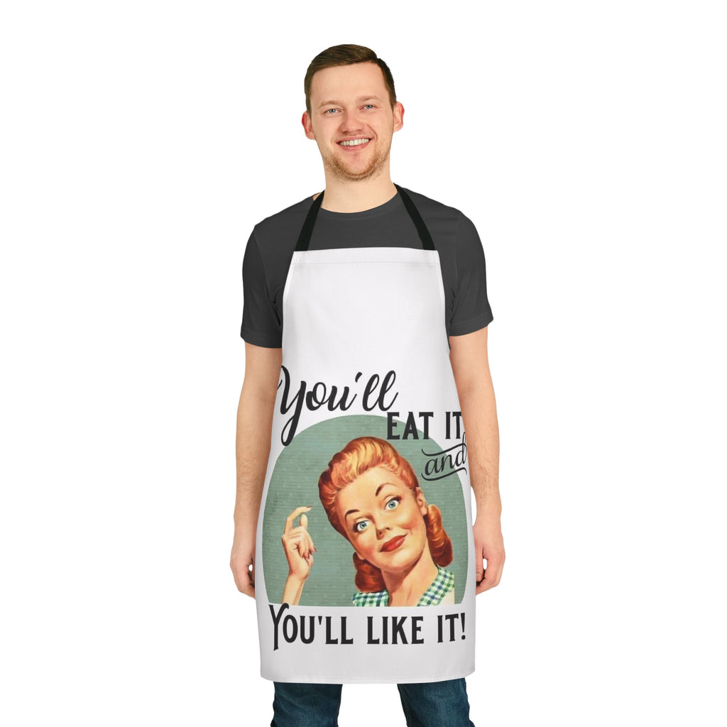 Retro 'You'll Eat It and You'll Like It!' Kitchen Apron