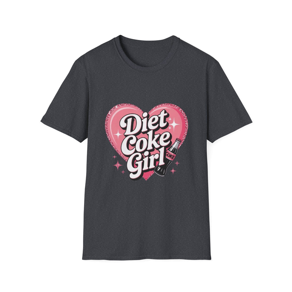 Diet Coke Girl T-Shirt — Retro Pink Heart Logo Tee for Soda Lovers