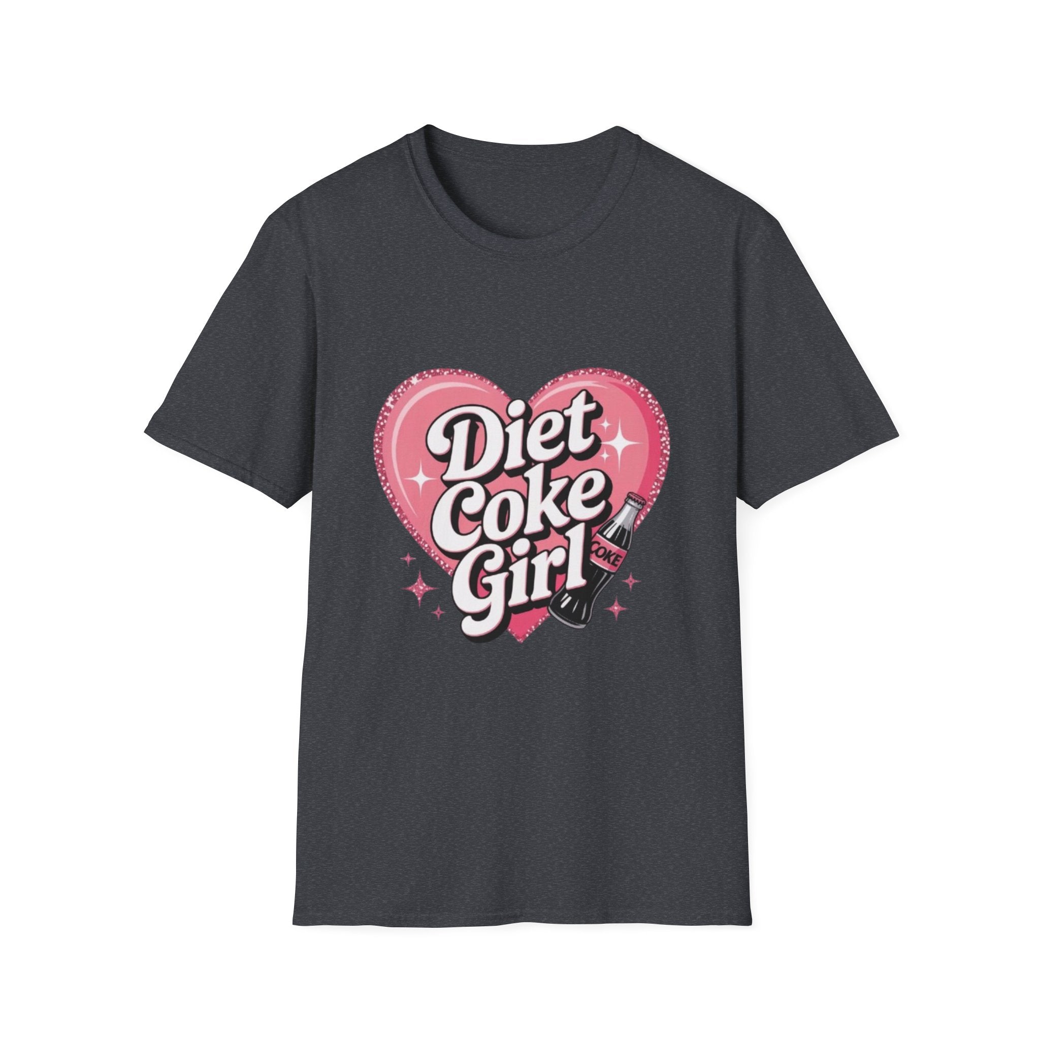 Diet Coke Girl T-Shirt — Retro Pink Heart Logo Tee for Soda Lovers