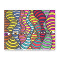 Psychedelic Striped Faces Canvas