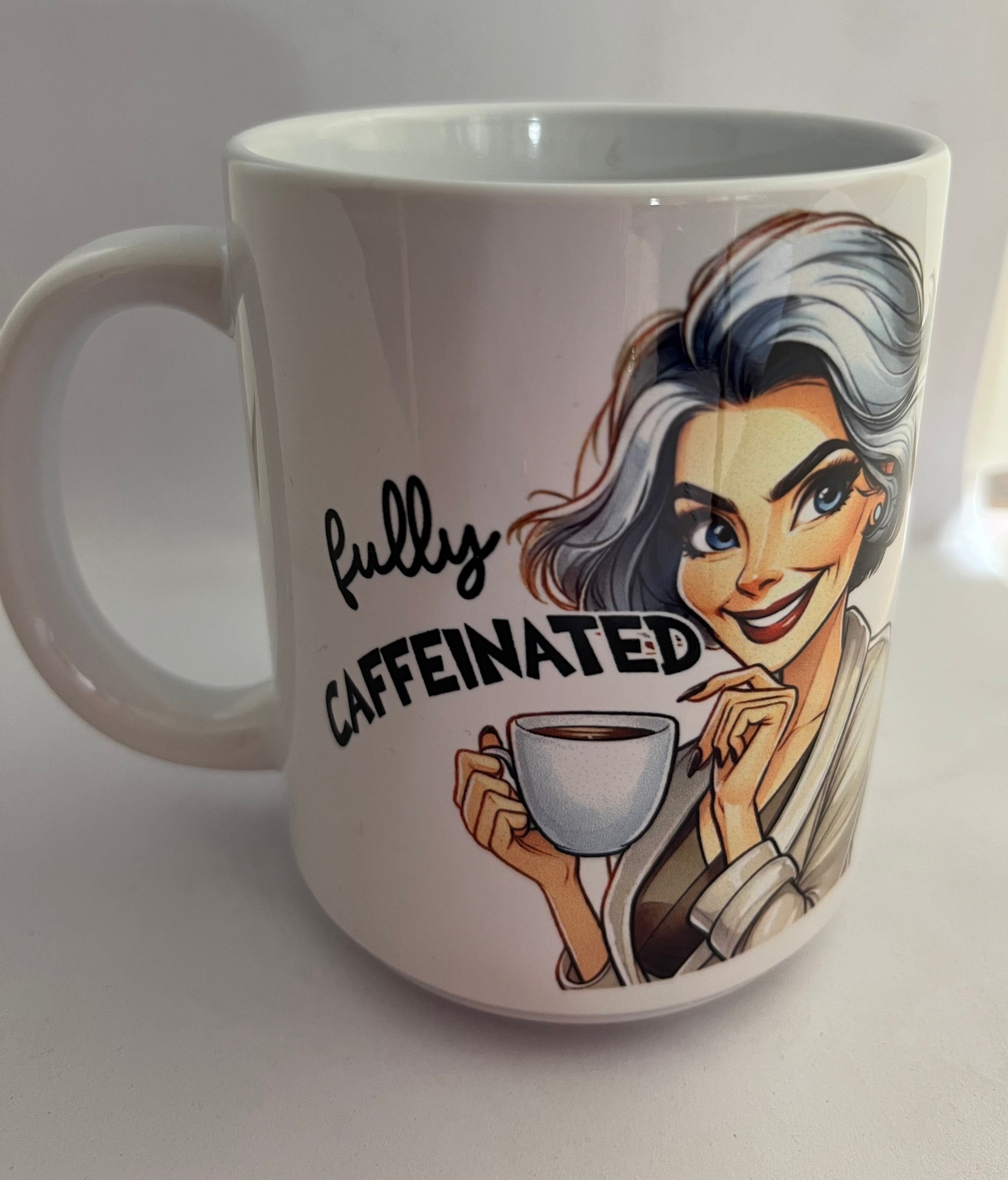 Double sided BEFORE COFFEE 11oz white mug