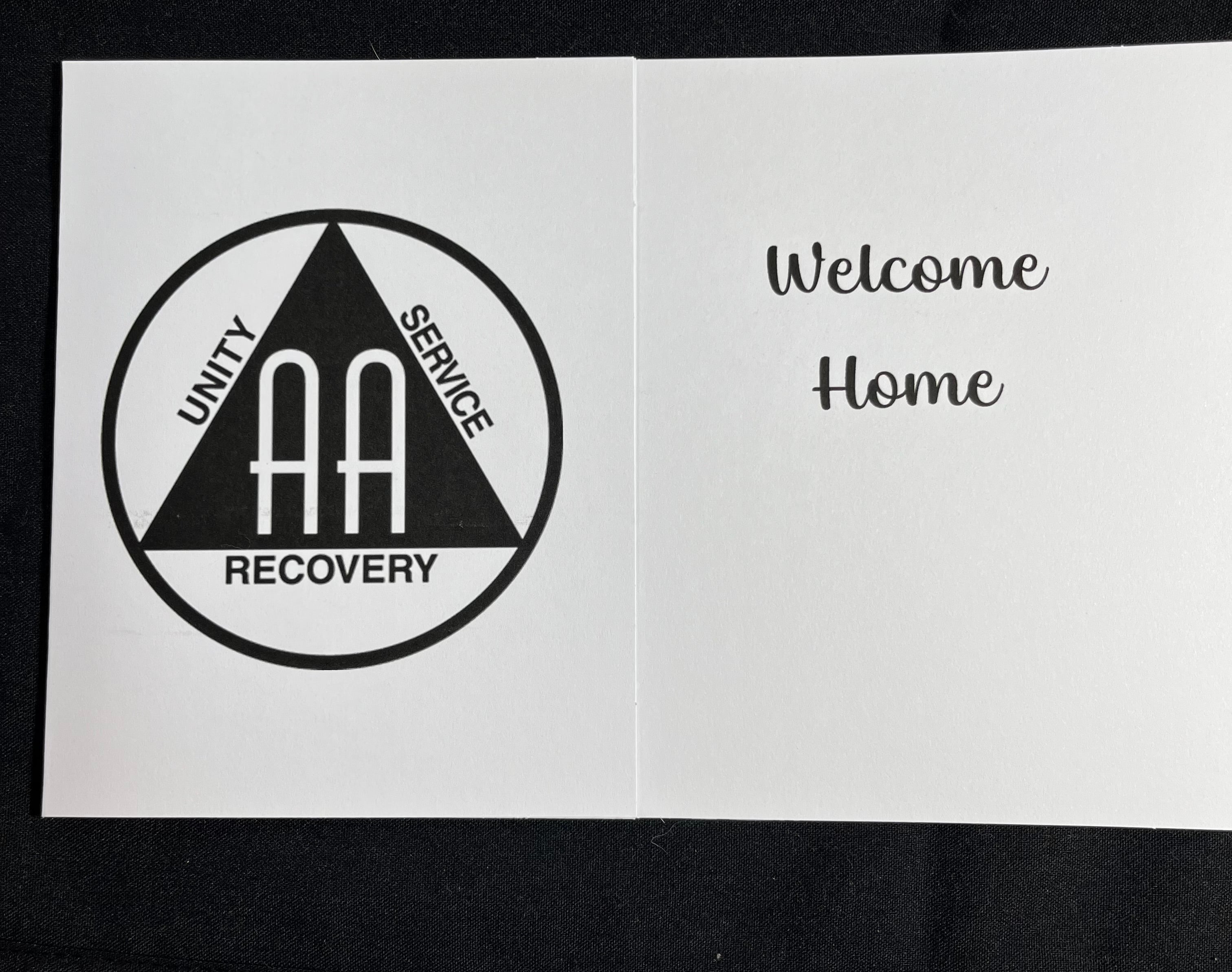 AA Welcome Home greeting card