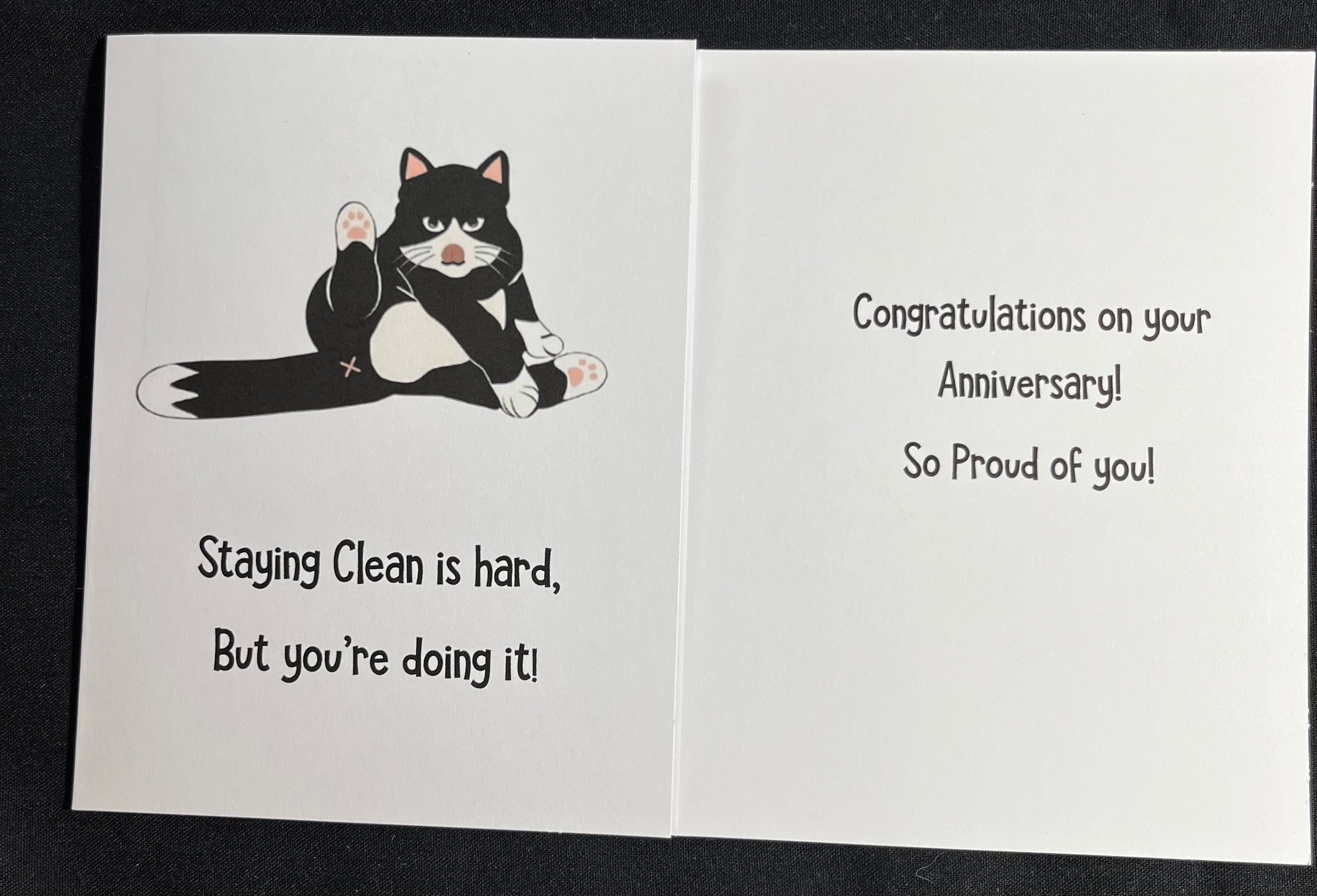 Staying Clean is Hard Recovery Greeting Card Sobriety Milestone