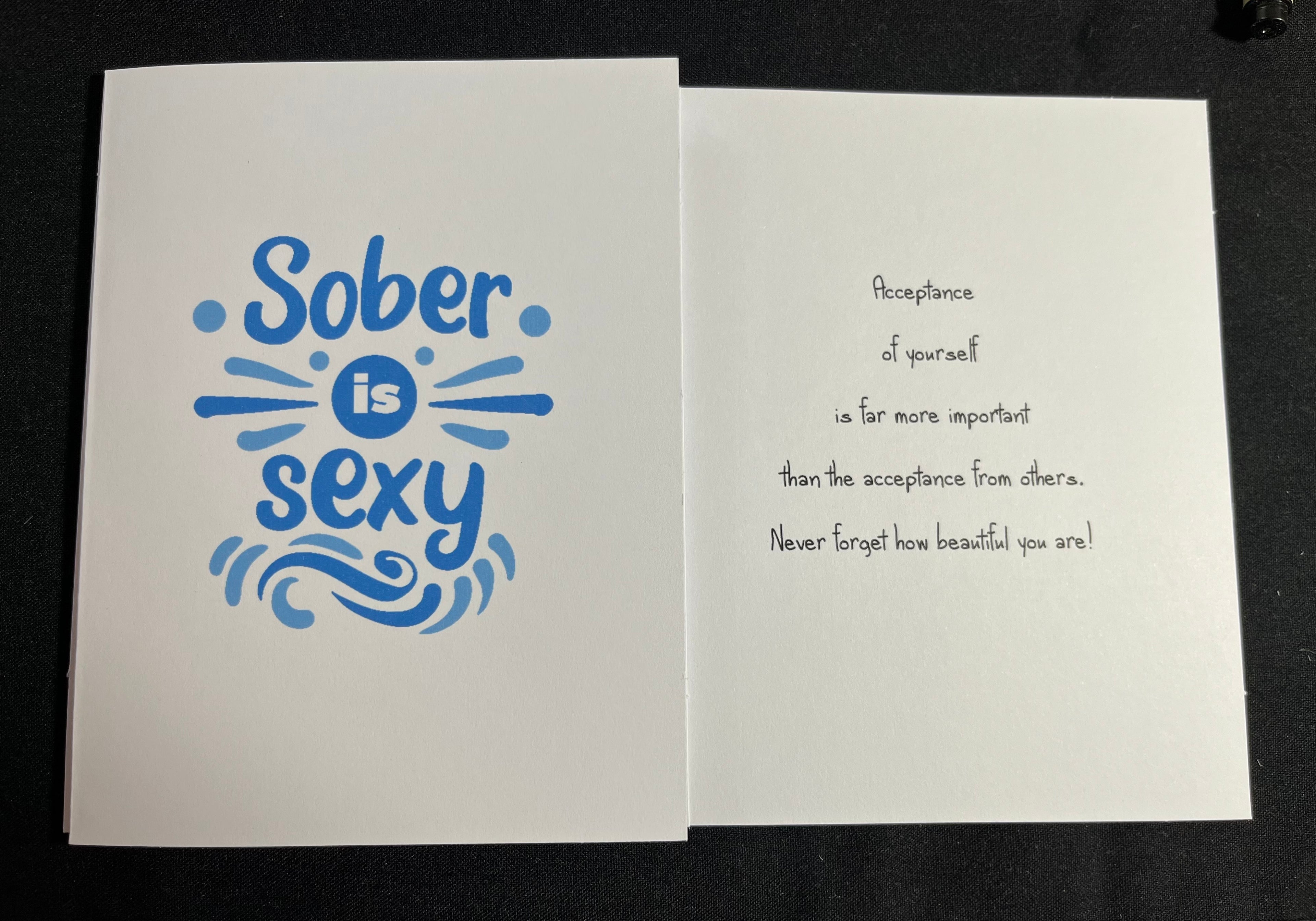 Sober is Sexy sobriety greeting card