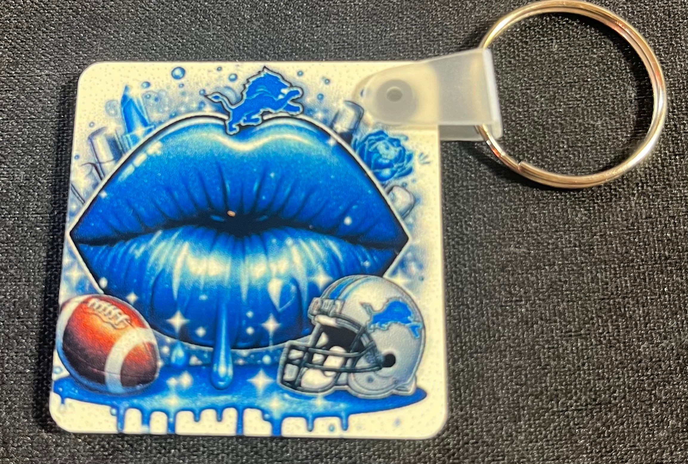 Detroit Lions Lips Key Chain