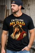 Jesus I'm Telling My Dad Tshirt - Black